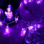 Ongmies 40 LED Spider String Lights - 19.7ft Halloween String Lights, For Outdoor, Indoor Decor - Halloween Lighting For Yard, Home, Party Decorations