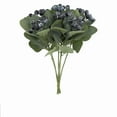 thumbnail image 1 of Ongmies Artificial Blueberries & Snow Berries – Faux Berry Stems for Vases, Table Decor, and Home Accent, Blueberry Silk Flowers for Holiday and Year-Round Decoration, 1 of 8
