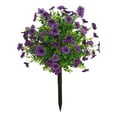 thumbnail image 1 of Ongmies Artificial Boxwood Topiary Trees with Flowers – Faux Greenery Shrubs for Outdoor Garden, Yard, Porch, and Patio Decor, 1 of 5