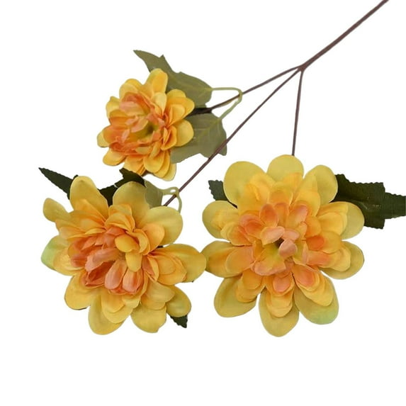 Ongmies Artificial Daisy Mums Flowers with Stem, Artificial Mums Flower Arrangement – Orange Fall Blooms for Home, Wedding Bouquets & Thanksgiving Table Centerpieces, Silk Flowers Arrangement