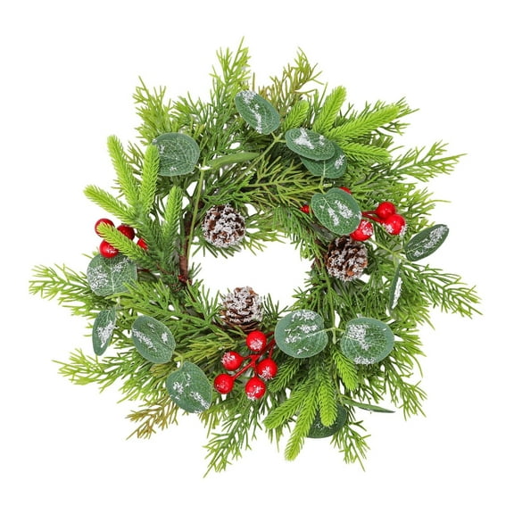 Ongmies Artificial Floral Door Wreath, Natural Texture Christmas Wreath – Aesthetic Holiday Decoration for Festive Home Decor, Kitchen Xmas Decor