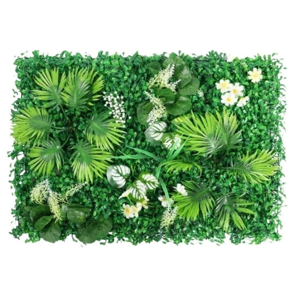 Ongmies Artificial Hedge Flowers Panels Trellis Screening, Artificial Hedge Flowers Panels Screening Fern Plants Privacy Fence Faux Hedges Wall Green for Indoor Outdoor Home Balcony Garden Decor
