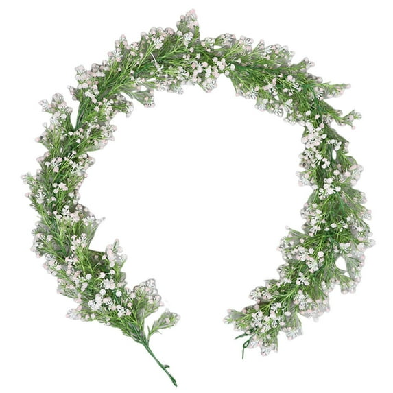 Ongmies Babys Breath Garland, 6Ft Spring Flower Garland – Not Withering Wildflower Decoration for Indoor, Door, Window, Wall, & Arch, Home & Farmhouse Decor, Hanging Flower Vines, Pink