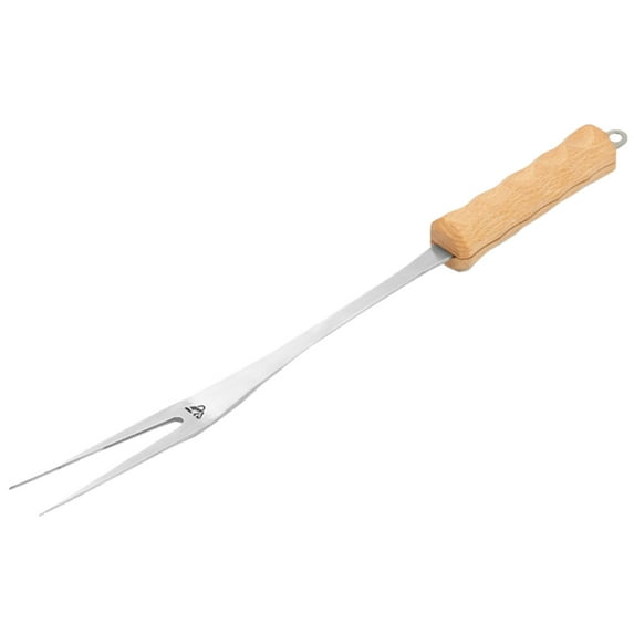 Ongmies Barbecue Clips Clearance on Sale Outdoor Barbecue Fork Wood Handle Stainless Steel Barbecue Fork Picnic Stainless Steel Fork U Shaped Fork Camping Skewer Fork Kitchen A