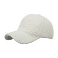 thumbnail image 1 of Ongmies Baseball Cap Clearance on Sale Fashion Women Men Sport Solid Color Keep Warm Knitting Beach Baseball Cap Hip Hop Hat Sun Hat Accessories White, 1 of 3