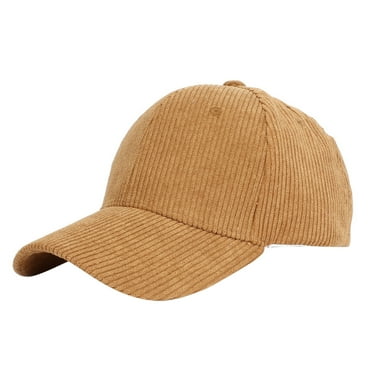 Ongmies Baseball Caps Corduroy Baseball Cap for Men Women Sports Hats Warm Outdoor Travel Gift Accessory Gold Baseball Caps
