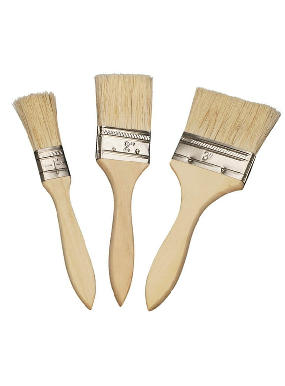 Ongmies Brush Clearance Cleaning Supplies Brush Brush Barbecue Handle Brush Paint 1/2/3 inchwooden 3Pc tools Home Improvement Khaki