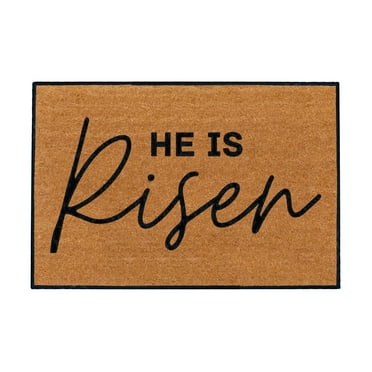 Ongmies Carpet Clearance He Is Easter Risen Mats Holiday Mats Welcome Door Mats Polyester Door Mats Home Decor Khaki
