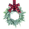 thumbnail image 1 of Ongmies Christmas Kitchen Cabinet Mini Wreaths, American Style Christmas Door Sign – Festive Decorative Wreath with Leaves, Burlap Bow, and Holiday Cheer, Kitchen Xmas Decor, 1 of 5