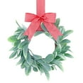 thumbnail image 1 of Ongmies Christmas Kitchen Cabinet Mini Wreaths, American Style Christmas Door Sign – Festive Decorative Wreath with Leaves, Burlap Bow, and Holiday Cheer, Kitchen Xmas Decor, 1 of 5