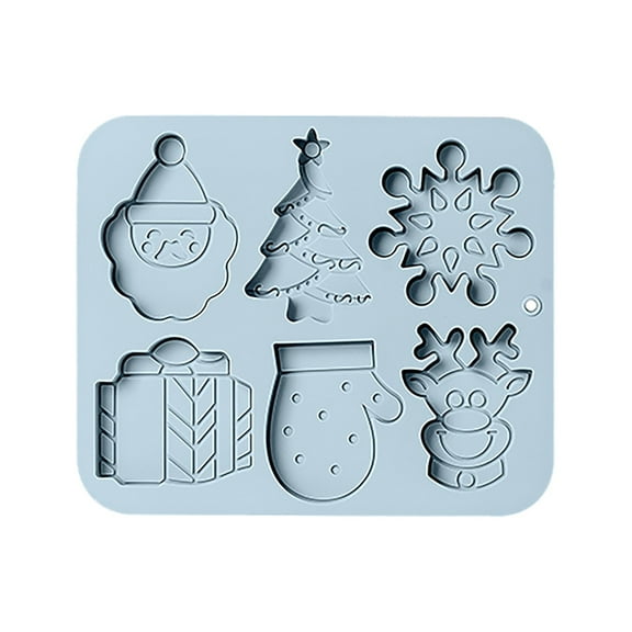 Ongmies Christmas Silicone Cookie Molds, Christmas Silicone Chocolate Cake Molds - Non-Stick Baking Molds For Chocolate & Candy Treats, Christmas Decorations Indoor