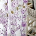 thumbnail image 1 of Ongmies Curtains Clearance Window Panel Curtain Tulle Drape Peony Sheer Voile Fabric 1 Home Decor Home Purple, 1 of 8