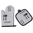 thumbnail image 1 of Clearance! Ongmies Desk Mat Clearance Kitchen Organizers and Storage Oven Mitts and Pot Holders Sets Heat Resistants Oven Mitts Soft Cotton and Non-Slip Surface Safes for Baking Cooking Bbq on Sale, 1 of 3