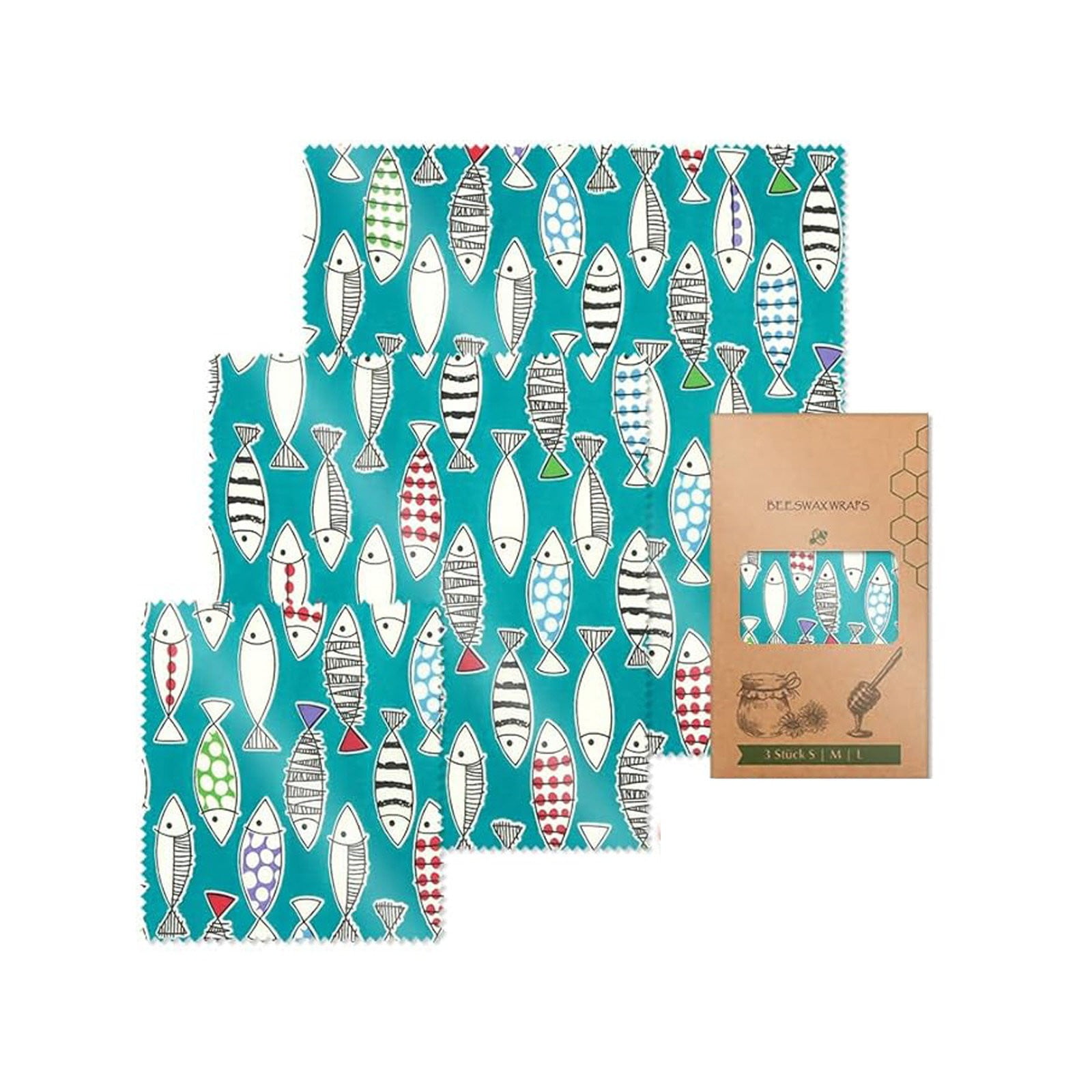 Ongmies Food Storage Clearance Sales Beeswax Wraps for Food 3 Reusable