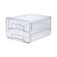 thumbnail image 1 of Refrigerator Organizer, Ongmies Stackable Refrigerator Organizer – Clear Plastic Double Layer Pull-Out Fridge Storage Containers with Lids & Drain Tray, Fridge Drawers with Lids, 1 of 8