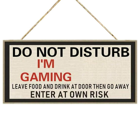 Clearance! Ongmies Hanging Clearance Sign Man Gamer Gift Birthday Bedroom Door with Rope Room Decor Black on Sale