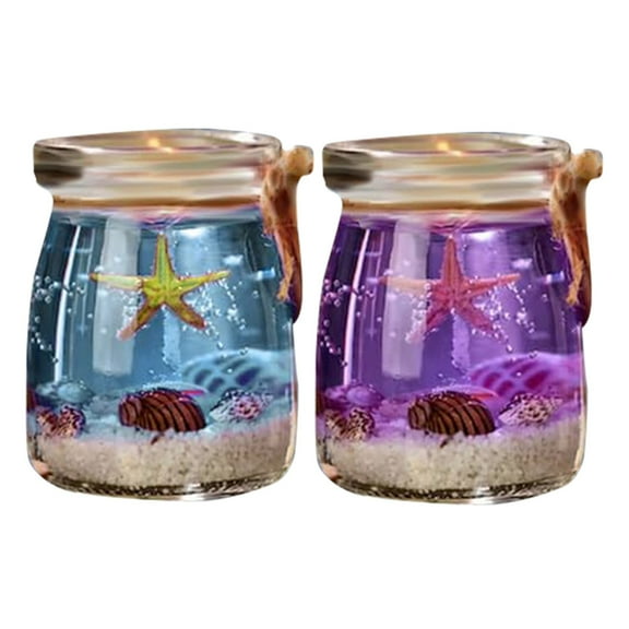 Ongmies Ocean Theme Gel Scented Candle – Handmade Whelk Wax Gel, Decorative Ocean-Inspired Candle, Perfect Gift for Meditation and Stress Relief