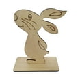 thumbnail image 1 of Ongmies Ornament Clearance Easter Wooden Bunny Cutouts Unfinished Wooden Bunny Cutout Easter Rabbit Cutouts for Easter Crafts Easterclassroom Spring Decor Craft and Year Round Home Decor I, 1 of 9