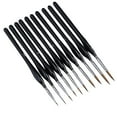 thumbnail image 1 of Ongmies Pen Clearance 10Pcs Small Fine Tip Paintbrushes Micro Detail Paint Brush Set Triangular Grip Handles Art Brushes for Acrylic Watercolor Oil Craft Models tools home Black, 1 of 10