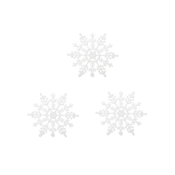Ongmies Plastic Snowflake Ornaments, 5-Inch Plastic Snowflake Ornaments – Perfect For Winter & Christmas Decor, Christmas Tree Decorations
