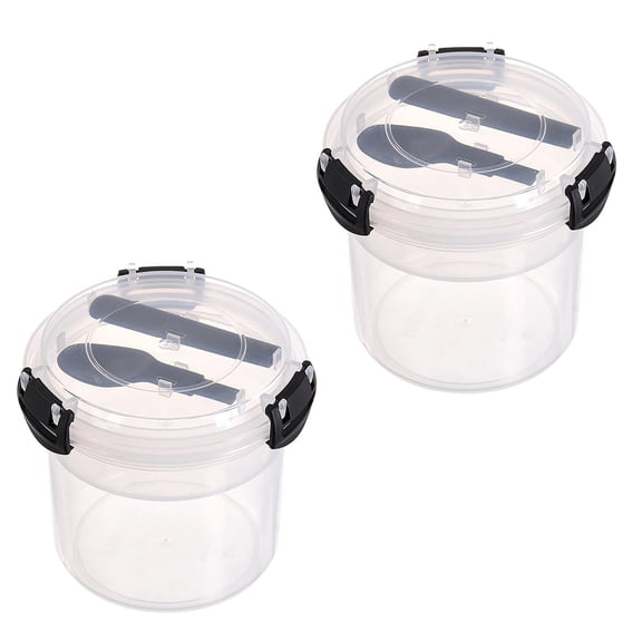 Ongmies Portable Reusable Parfait Cups with Leak-Proof Lids | 20Oz Glass Containers for Yogurt, Cereal, Oatmeal & Meal Prep | Portion Control Breakfast Set (2-Pack)