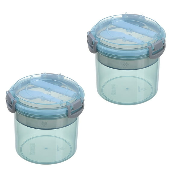 Ongmies Portable Reusable Parfait Cups with Leak-Proof Lids | 20Oz Glass Containers for Yogurt, Cereal, Oatmeal & Meal Prep | Portion Control Breakfast Set (2-Pack)