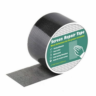 Ongmies Repair Agent Clearance Window Screen Kit Tape 2X80'' Strong Adhesive Fibergl Covering Mesh Tape for Covering Window Door Tears Holes Screen Patch Kit Black Tools Black