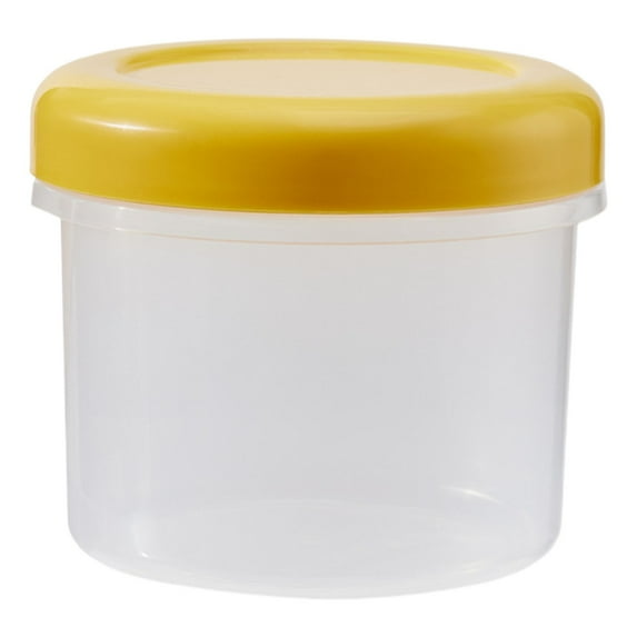 Ongmies Screw Top Containers, Airtight Refrigerator Storage Containers – 11.3X11.3X10Cm Canisters for Grains, Snacks & Vegetables, Reuseable Small Plastic Freezer Storage Container