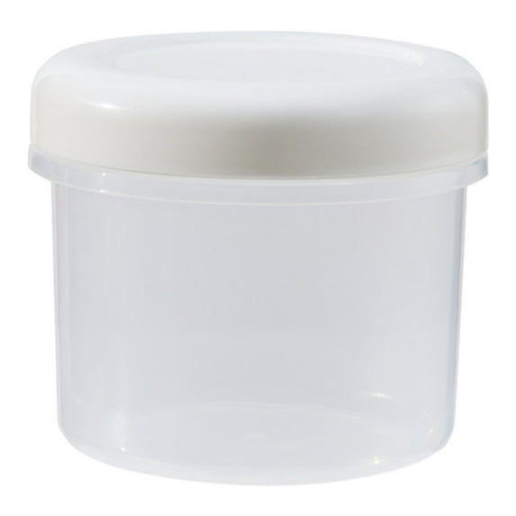 Ongmies Screw Top Containers, Airtight Refrigerator Storage Containers – 11.3X11.3X10Cm Canisters for Grains, Snacks & Vegetables, Reuseable Small Plastic Freezer Storage Container