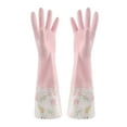 thumbnail image 1 of Ongmies Sleeve Gloves Clearance Late Gloves Size Large Food Prep Gloves Large Gloves 1000 Kitchen Household Glove Thickening Cleaning Gloves Rubber Washing Latex Pwaterproof Cleaning Supplies Pink, 1 of 8