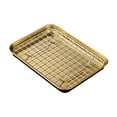 thumbnail image 1 of Ongmies Stainless Steel Barbecue Grill Set – Rectangular Bakeware Tray with Grid Grill Rack, Food Storage Tray, and Drying Rack for Baking & Grilling (Set of 1 Tray + 1 Grill Rack), 1 of 9