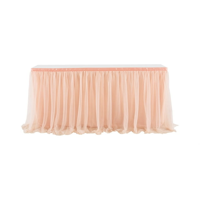 Ongmies Table Cloth Clearance Tulle Table Skirt HighEnd GoldRimmed