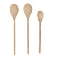 thumbnail image 1 of Ongmies Tableware Clearance 3 Piece Natural Hardwood Stirring Spoons Set Kitchen Clearance Khaki, 1 of 7