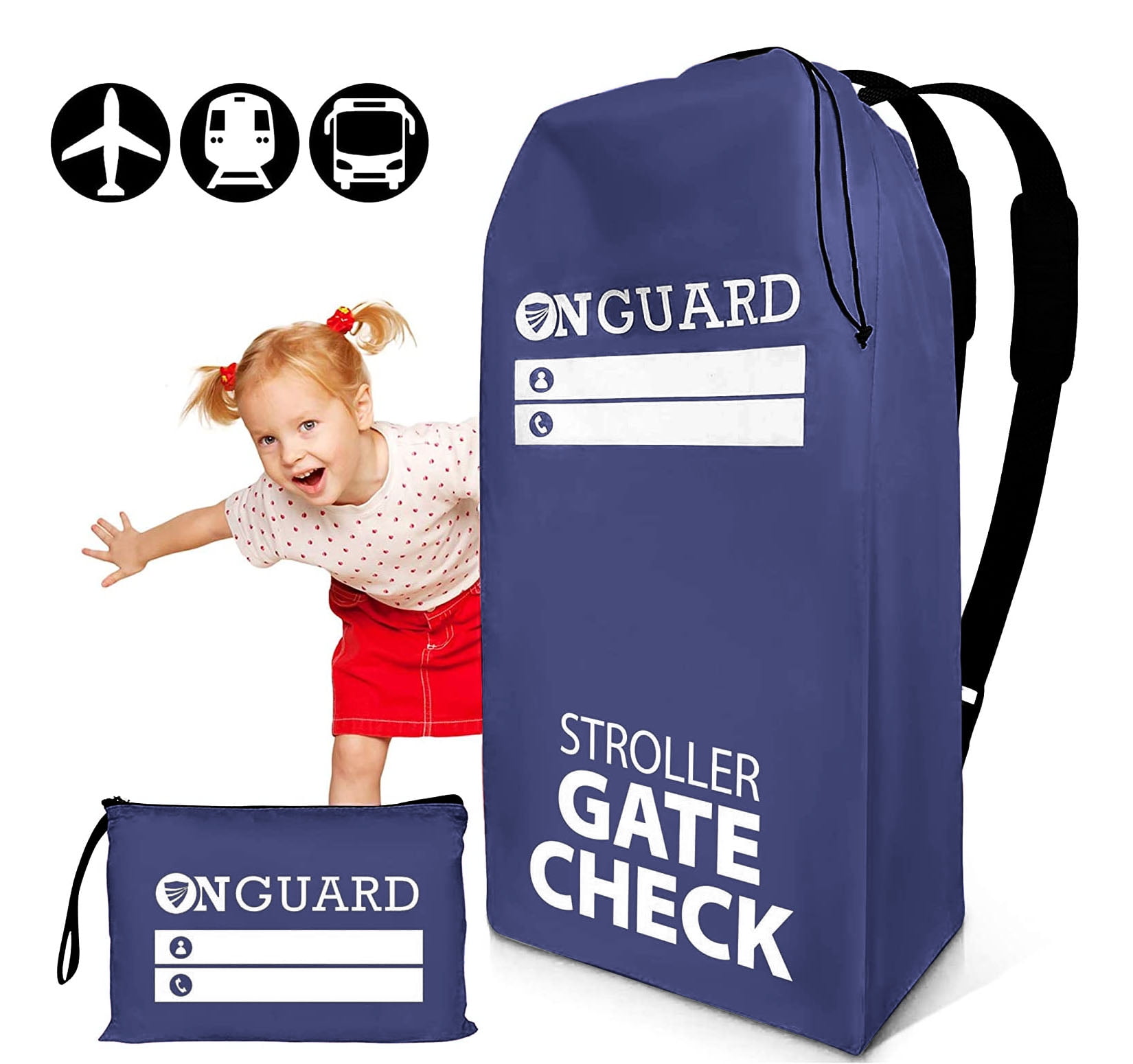 Onguard Double Stroller Travel Bag - Waterproof Rip Resistant - Stroller Bag Cover Accessories, Stroller Bag for Airplane