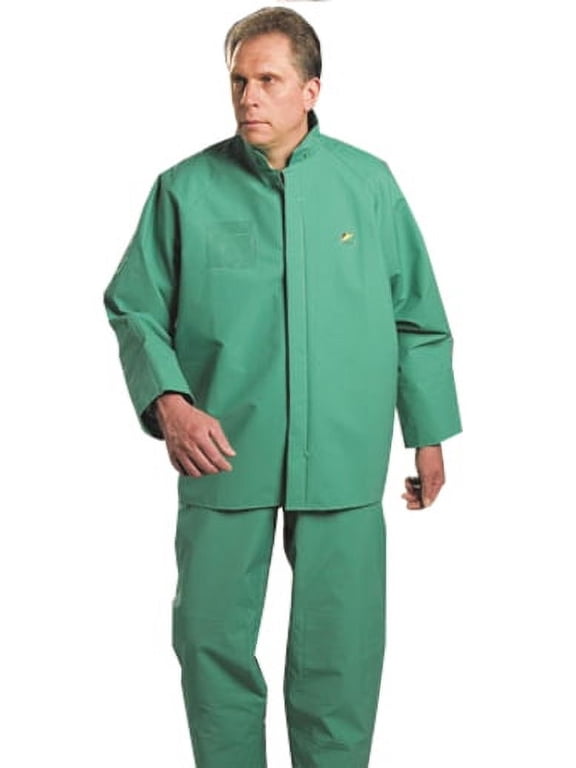 Onguard Industries Adult Unisex Rain Coverall Chemtex PVC, Nylon And Polyester 3XL Green
