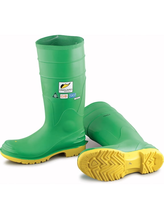 Onguard Industries Size 11 Hazmax Green 16" PVC Kneeboots With Ultragrip Sipe Outsole And Steel Toe