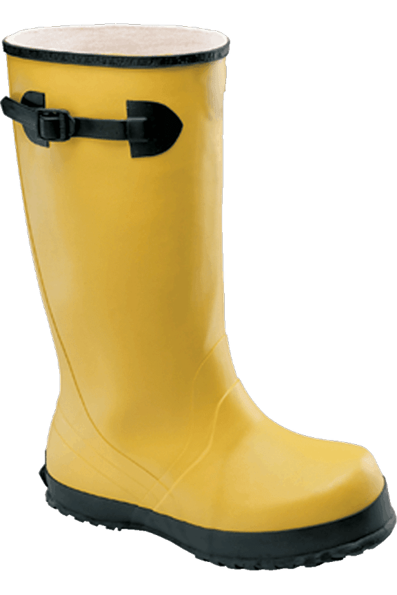 Onguard Industries Size 12 Slicker Yellow 17'' PVC And Flex-O-Thane Overboots With Self-Cleaning Cleated Outsole And Strap