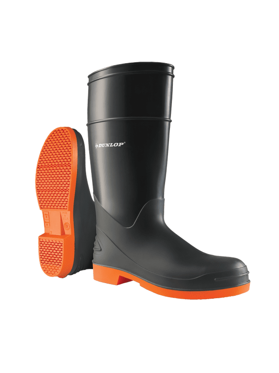 Onguard Industries Size 7 SureFlex Gray 16'' PVC Resistant Knee Boots With Safety-Loc Orange Outsole, Steel Toe And Removable Insole