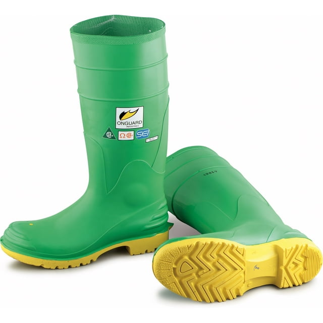 Onguard Industries Size 9 Hazmax Green 16'' PVC Knee Boots With Ultragrip Sipe Outsole, Steel Toe And Removable Insole