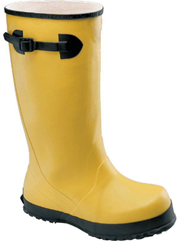 Onguard Industries Slicker Yellow 17" Flex-O-Thane and PVC Overboots with Self-Cleaning Cleated Outsole