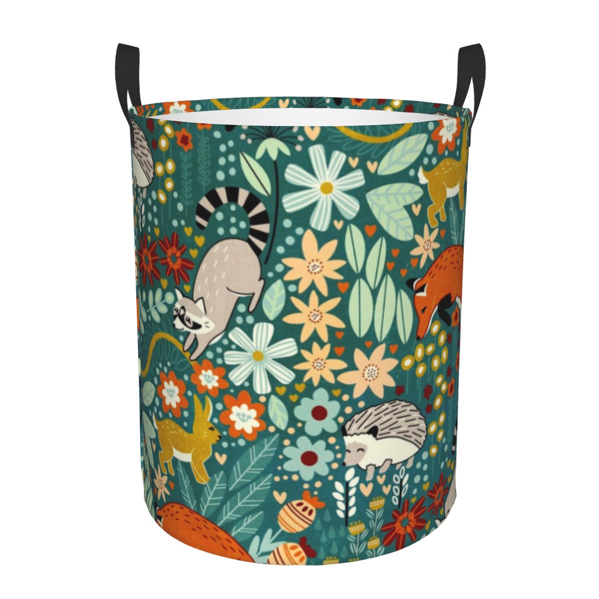 Oni Demon Kitsune Grin Laundry Basket Collapsible Fox Aunumart Japanese ...