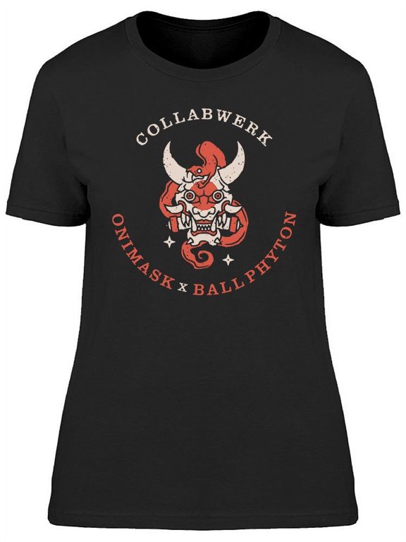 Oni Mask Ball Design T-Shirt Women -Image by Shutterstock, Female Medium