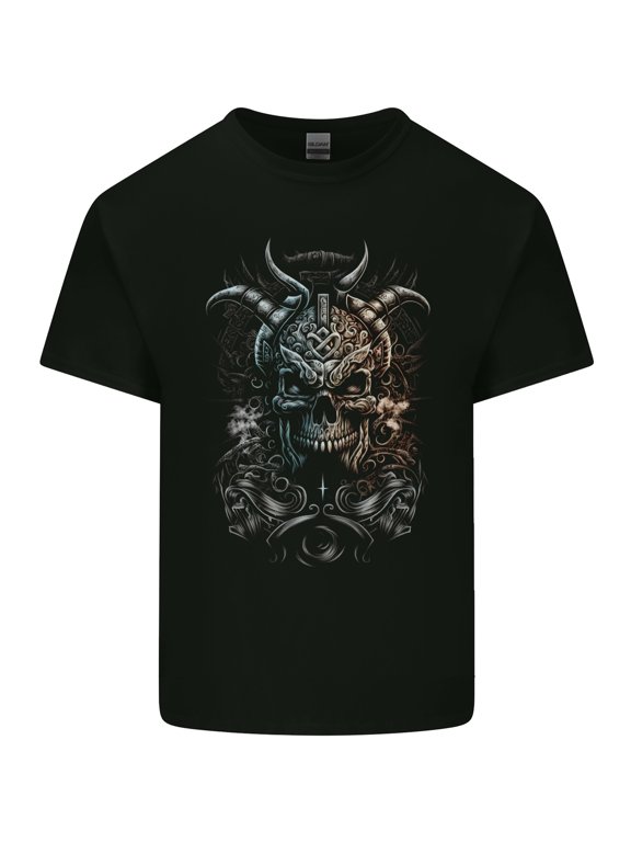 Oni Mask Demon Skull Hannya 1 Mens Light Cotton T-Shirt