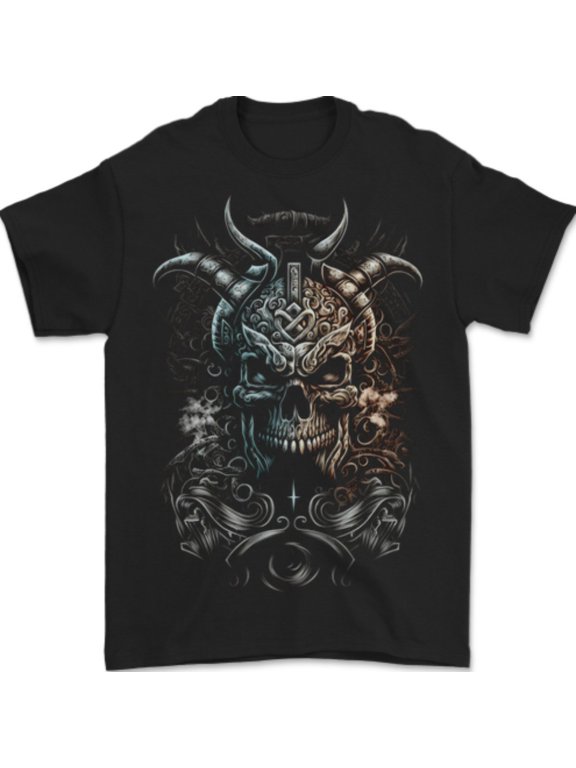 Oni Mask Demon Skull Hannya 1 Mens T-Shirt