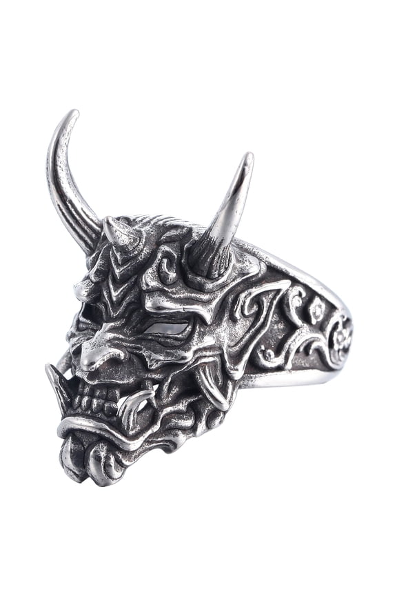 Oni Ring Cool Chunky Jewelry Japanese Oni Rings Devil Demonic Onimusha Rings for Men (9)