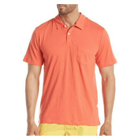 Onia Men's Eric Polo Pocket Shirt Deep Sea Coral, Size S