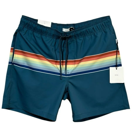 Onia Men’s Lined Swim Trunks Size XL (38X6) Deep Teal Quick Dry Mid-thigh Adjust