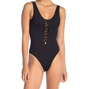 Onia Women's Bridget One-Piece Swimsuit, Black. XL