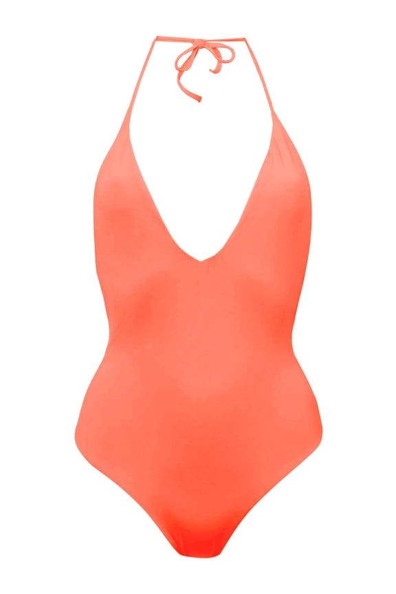 Women's Nina One-Piece Bathing Suit, Salmon Pink, M