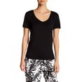 thumbnail image 1 of Onia Women's Zoe Short Sleeve Pocket Tee WKT01MRS Sz L Black, 1 of 2